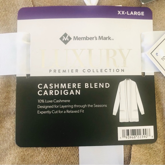NWT New Members Mark Luxury Premier Collections Cashmere Blend Cardigan - Picture 7 of 9